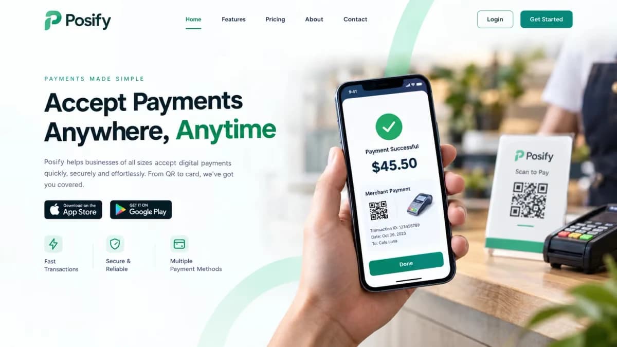 Posify Merchant Payments Platform interface